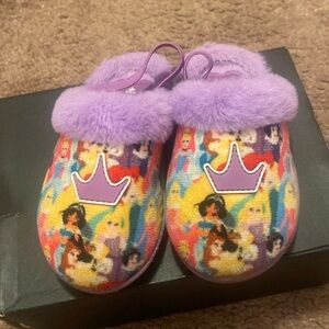 Toddler girl Disney Princess slippers.